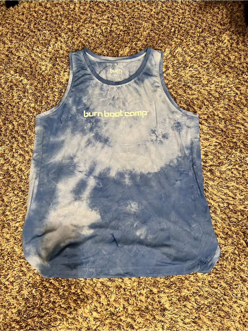 Burn Boot Camp Blue Tie-Dye Tank